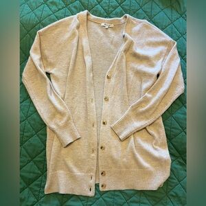 Madewell Light Beige Cardigan Sweater